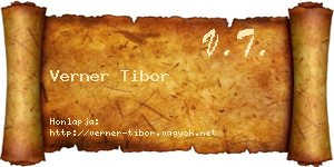 Verner Tibor névjegykártya